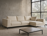 Liam Right Facing L-Shape Sofa, Bottega White